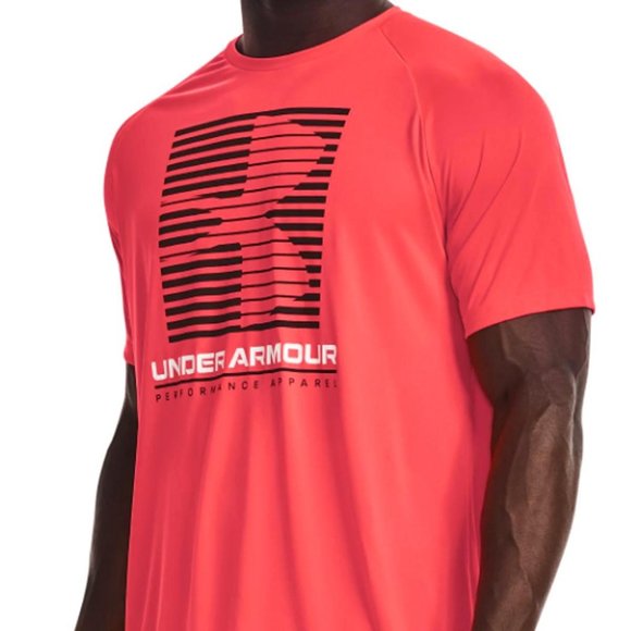 Men's UA Velocity Graphic Short Sleeve Beta / Black-628 Size S - Picture 2 of 6